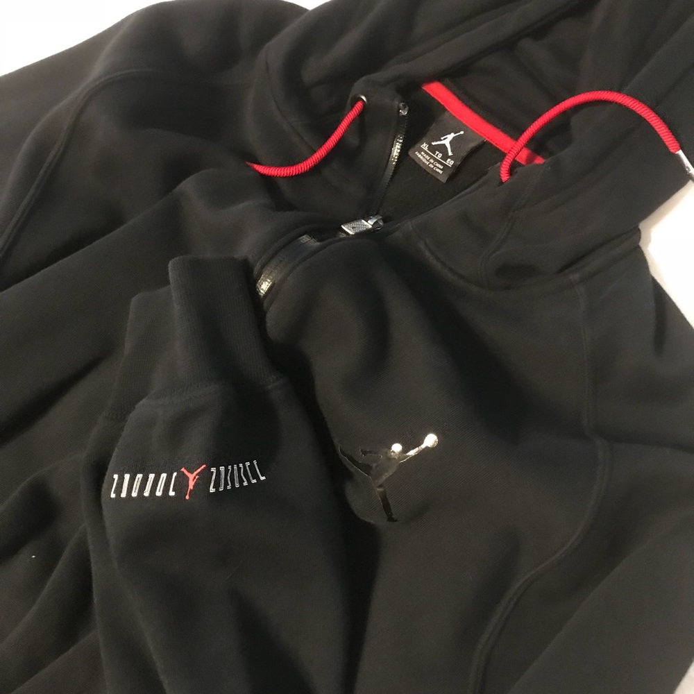 Jordan black and red hoodie